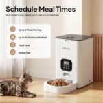 VOLUAS Automatic Cat Feeders - Timed Pet Feeder for Cats and Dogs with Dry Food Dispenser, Desiccant Bag, Programmable Portion Control, 4 Daily Meals, 10s Voice Recorder - Image 3