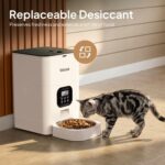 VOLUAS Automatic Cat Feeders - Timed Pet Feeder for Cats and Dogs with Dry Food Dispenser, Desiccant Bag, Programmable Portion Control, 4 Daily Meals, 10s Voice Recorder - Image 8