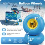 Sekey Heavy Duty Beach Wagon with 9" Big Sand-Proof Wheels – 600lb Capacity, 200L Oversized Foldable Cart | Adjustable Handle & All-Terrain Tires for Sand, Camping, Groceries - Image 3