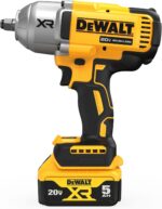 DEWALT 20V MAX Cordless Impact Wrench with Hog Ring Anvil, Brushless High Torque 1/2 Impact Gun, 4-Mode Speed, Includes Battery, Charger and Kit Bag (DCF900P1) - Image 9
