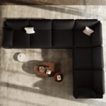 EASE MOOSE Oversized Modular Sectional Sofa, Waterproof & Scratch-Resistant Faux Leather Sofa with Deep Seat, Comfy L-Shaped 6 Seater Sofa, Sectional Couches for Living Room, Black - Image 8