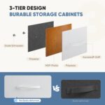 DUMOS Dresser for Bedroom, Storage Organizer with 9 Drawers, Chest of Drawers with Fabric Bins, Sturdy Metal Frame, Wood Tabletop for Guest Room, Closet, Entryway, White - Image 6