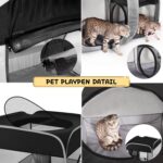 Tailtastic Large Cat Playpen with Separate Areas,Outdoo&Indoor Cat Enclosures,Portable Pet Playpen for Indoor Cats,Puppy and Small Animals, Dog Playpen with Carrybag. - Image 6