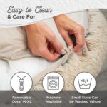 Best Friends by Sheri The Original Calming Donut Dog Bed for Medium Dogs up to 45 lbs, Shag Faux Fur, Taupe, Medium, 30" x 30" - Image 6