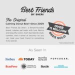 Best Friends by Sheri The Original Calming Donut Dog Bed for Medium Dogs up to 45 lbs, Shag Faux Fur, Taupe, Medium, 30" x 30" - Image 9