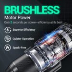 DCA 20V Brushless Hammer Drill Cordless, 492 in-lb Torque Impact Drill, 1/2" All-Metal Keyless Chuck,18+1+1, (0-450/0-1800RPM), 27000 IPM, Compact Design with 2.0Ah Battery & Charger,ADJZ2055i - Image 3