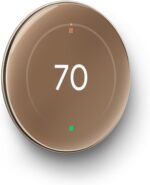 Google Nest Learning Thermostat (4th Gen, 2024) with Nest Temperature Sensor - Energy Saving Smart Thermostat - Compatible with Alexa, Apple HomeKit and Google Home App - Polished Gold - Image 3