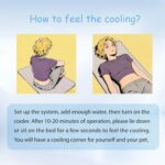 Pet Pad Cooling System for Summer, Consistent Cooling Water Mat for Dogs and Cats, No Refrigeration or Chemical Gel Needed, Machine Washable Bed, Ideal for Home and Crates (White Blue, 35" x 23") - Image 7