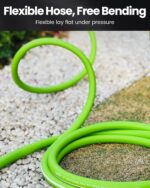 RAINPOINT Garden Hose 50ft - Flexible Heavy Duty Water Hose with Swivel Handle - Lightweight, Hybrid Rubber, 5/8", Male to Female - Image 7