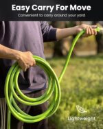 RAINPOINT Garden Hose 50ft - Flexible Heavy Duty Water Hose with Swivel Handle - Lightweight, Hybrid Rubber, 5/8", Male to Female - Image 10