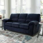 Signature Design by Ashley SimpleJoy Contemporary Sofa for Living Room, Blue - Image 3