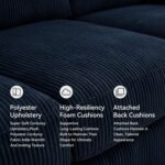 Signature Design by Ashley SimpleJoy Contemporary Sofa for Living Room, Blue - Image 7