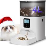 ANDOLL HOME Automatic Cat Feeder, 4L Cat Food Dispenser with 10s Voice Recorder, Pet Feeder up to 8 Meals per Day, Timed Dog Feeder with Dry Food Sealed Ring - Image 2