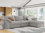 EASE MOOSE Oversized L Shape Sectional Modular Sofa,Wide Deep seat Sectional Sofa,FSC Certified Comfortable Chenille Grey Cloud Modular Sofa - Image 2