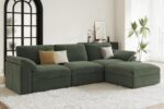 EASE MOOSE Oversized Sectional Modular Sofa, Deep Seat Modular Sectional Cloud Couch,Removable Cover,Green - Image 2