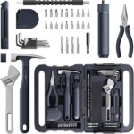 HOTO 40-Piece Tool Kit, Household Essentials Tool Set w/Smart Electric Screwdriver (LED, 3 Torque) + 14 Tools & 26 Accessories | Pro-Grade Compact Organizer for Home, Dorm Repairs, DIY - Image 2