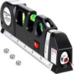 Laser Level Line Tool, Multipurpose Laser Level Kit Standard Cross Line Laser leveler Beam Tool with Metric Rulers 8ft/2.5M for Picture Hanging cabinets Tile Walls by AikTryee. - Image 2