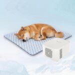 Pet Pad Cooling System for Summer, Consistent Cooling Water Mat for Dogs and Cats, No Refrigeration or Chemical Gel Needed, Machine Washable Bed, Ideal for Home and Crates (White Blue, 35" x 23") - Image 2