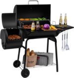 Royal Gourmet CC1830S BBQ Charcoal Grill and Offset Smoker | 823 Square Inch cooking surface, Outdoor for Camping | Black - Image 2