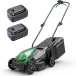 14" Cordless Lawn Mower, 20V Lightweight Push Mower with 2×5.0Ah Battery, Ultra-Quiet Motor for Small Yards, Lawn Care, Backyard Maintenance - Image 2