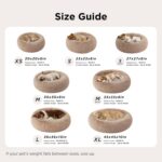 Bedsure Calming Dog Bed Medium Size Dog - Donut Washable Medium Pet Bed, 30 inches Anti-Slip Round Fluffy Plush Faux Fur Cat Bed, Fits up to 45 lbs Pets, Camel - Image 9