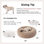 Bedsure Calming Dog Bed Medium Size Dog - Donut Washable Medium Pet Bed, 30 inches Anti-Slip Round Fluffy Plush Faux Fur Cat Bed, Fits up to 45 lbs Pets, Camel - Image 10