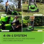 Greenworks 80V 21" Self-Propelled Cordless Lawn Mower – Brushless Motor, LED Lights, 4.0Ah Battery & Rapid Charger (75+ Compatible Tools) - Image 8