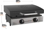 Blackstone 1813 Original 22” Tabletop Griddle with Hood and Stainless Steel Front Plate, Powder Coated Steel, Black - Image 4