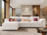EASE MOOSE Sectional Modular Sofa, Oversized L Shape Sectional Couch Wide Deep seat Sectional Sofa,FSC Certified Comfortable Chenille White Modular Sofa - Image 7