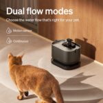 PETLIBRO Cat Water Fountain, Cordless Pet Water Fountain Battery Operated, 2.5L/84oz Dockstream Water Fountains for Cats Indoor, Cat Fountain with Stainless Steel Tray, Easy to Clean BPA-Free - Image 9