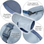 Kurgo Dog Core Cooling Vest - Summer Cooling Jacket - Evaporative Cooling Coat - Harness-Compatible - Reflective Accents - Grey - Large - Image 4
