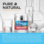 Retinol Cream for Face with Hyaluronic Acid, Day-Night Anti-Aging Moisturizer for Women, Men, Collagen Cream for Face Reduces Wrinkles, Dryness, 1.85 Oz - Image 10