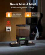 oneisall Automatic Cat Feeder for 2 Cats, 20 Cups/5L Automatic Cat Food Dispenser for Small Pets Indoor, Timed Cat Feeder for Dry Food - Image 7