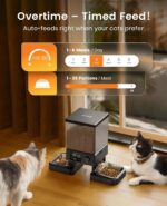 oneisall Automatic Cat Feeder for 2 Cats, 20 Cups/5L Automatic Cat Food Dispenser for Small Pets Indoor, Timed Cat Feeder for Dry Food - Image 8