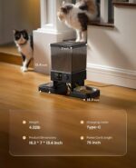 oneisall Automatic Cat Feeder for 2 Cats, 20 Cups/5L Automatic Cat Food Dispenser for Small Pets Indoor, Timed Cat Feeder for Dry Food - Image 10