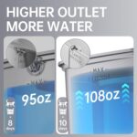 Veken Innovation Award Winner Stainless Steel Cat Water Fountain, 108oz/3.2L Automatic Pet Fountain Dog Water Dispenser with 3 Replacement Filters & Silicone Mat, Gifts for Cats, Dogs (Silver) - Image 10
