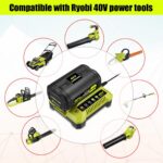 BatPower 2-Pack 6.5Ah 40V Replacement Battery and Charger Starter Kit Compatible with Ryobi 40V Tools, 2 High Capacity Lithium-Ion Batteries and 1 Charger OP4050A OP401 (3-Piece Set) - Image 7