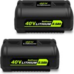 BatPower 2-Pack 6.5Ah 40V Replacement Battery and Charger Starter Kit Compatible with Ryobi 40V Tools, 2 High Capacity Lithium-Ion Batteries and 1 Charger OP4050A OP401 (3-Piece Set) - Image 10