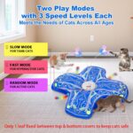 Interactive Cat Toys for Indoor Cats,[Newly Upgraded] Rechargeable Touch Activated Hide and Seek Kitten Toys for Bored Indoor Adult Cats with Fluttering (Blue) - Image 5