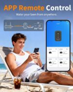 Diivoo 4 Zone WiFi Water Timer with Brass Inlet, Smart Hose Sprinkler Timer 4 Outlets Compatible with Alexa/Google Assistant, 24 Irrigation Plans, Rain Delay & Mist Mode for Garden Lawns (2.4GHz Only) - Image 5