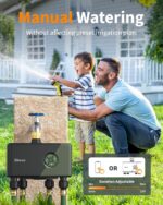 Diivoo 4 Zone WiFi Water Timer with Brass Inlet, Smart Hose Sprinkler Timer 4 Outlets Compatible with Alexa/Google Assistant, 24 Irrigation Plans, Rain Delay & Mist Mode for Garden Lawns (2.4GHz Only) - Image 8
