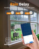Diivoo 4 Zone WiFi Water Timer with Brass Inlet, Smart Hose Sprinkler Timer 4 Outlets Compatible with Alexa/Google Assistant, 24 Irrigation Plans, Rain Delay & Mist Mode for Garden Lawns (2.4GHz Only) - Image 9