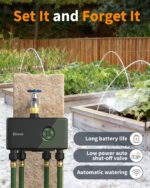 Diivoo 4 Zone WiFi Water Timer with Brass Inlet, Smart Hose Sprinkler Timer 4 Outlets Compatible with Alexa/Google Assistant, 24 Irrigation Plans, Rain Delay & Mist Mode for Garden Lawns (2.4GHz Only) - Image 10