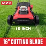 MZK 40V 16" Electric Lawn Mower, 2-in-1 Brushless Cordless Lawn Mower, Walk-Behind Push Mowers with 5-Position Height Adjustment, 2 x 4.0Ah Batteries & Charger Included, LM16B011 - Image 4