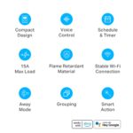 Kasa Smart Plug Ultra Mini 15A, Smart Home Wi-Fi Outlet Works with Alexa, Google Home & IFTTT, No Hub Required, UL Certified, 2.4G WiFi Only, 2 Count (Pack of 1)(EP10P2) , White - Image 4