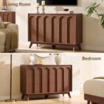 Oak&Sparrow Mid Century Modern Dresser for Bedroom, Walnut 6 Drawer Dresser with Arched Front, 47'' Wide Chest of Drawers Wood Storage Organizer for Living Room - Image 6