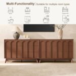 Oak&Sparrow Mid Century Modern Dresser for Bedroom, Walnut 6 Drawer Dresser with Arched Front, 47'' Wide Chest of Drawers Wood Storage Organizer for Living Room - Image 8