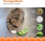 Catstages Crunchy Pickle Kicker Cat Toy – Plush Crinkle Toy with Catnip and Dental Mesh, 6.5" - Image 6