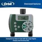 Orbit Programmable Digital Hose Watering Timer - 2 Outlet - Battery Powered - with LCD Screen - Built-in Rain Delay - Water-Resistant - 58910 - Image 3