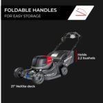 Honda HRX-BV 21-Inch Walk Behind Battery Powered Lawn Mower, Variable Speed Self Propelled Lawn Mower with 2.2 Bushel Capacity, Easy-Off Grass Bag, Clean Cuts in Thick and Tall Grass (HRX217YXBVKA4) - Image 7